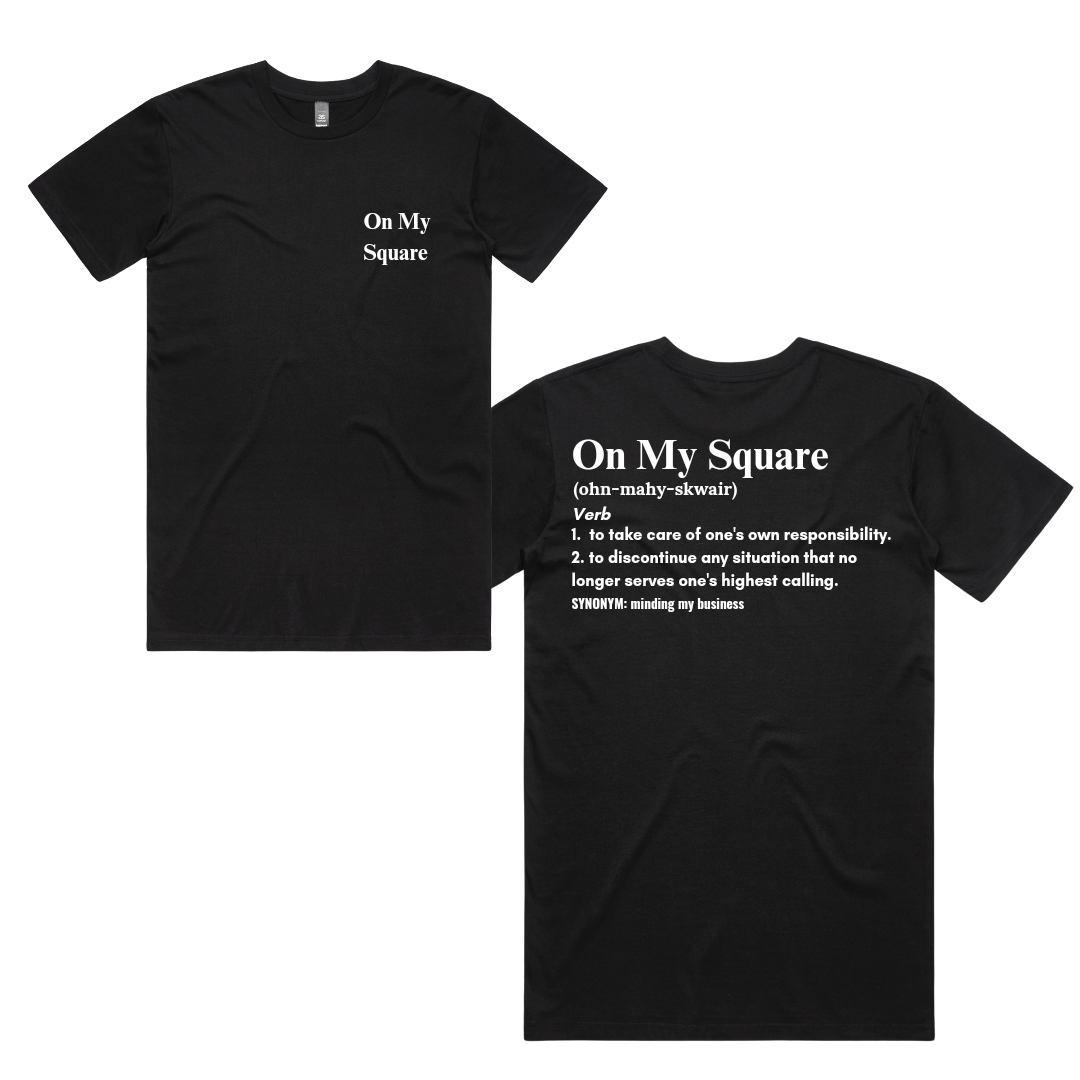 back and front black tshirt unisex