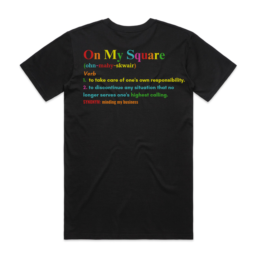 black multicolour tshirt unisex