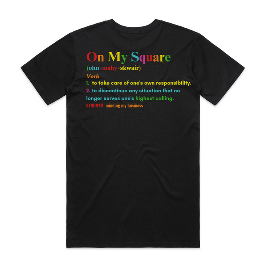black multicolour tshirt unisex