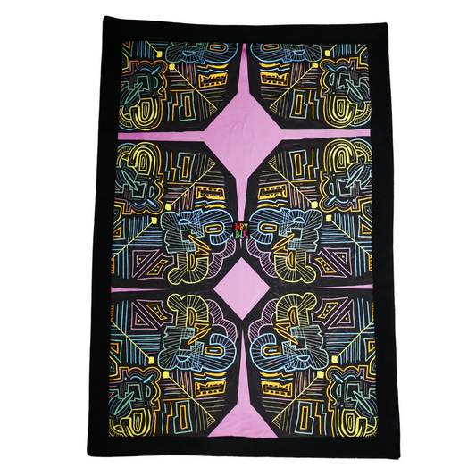 black newborn crib blanket
