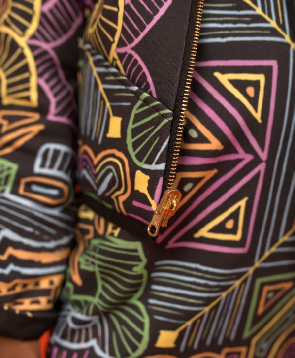 tribal print black jacket kids