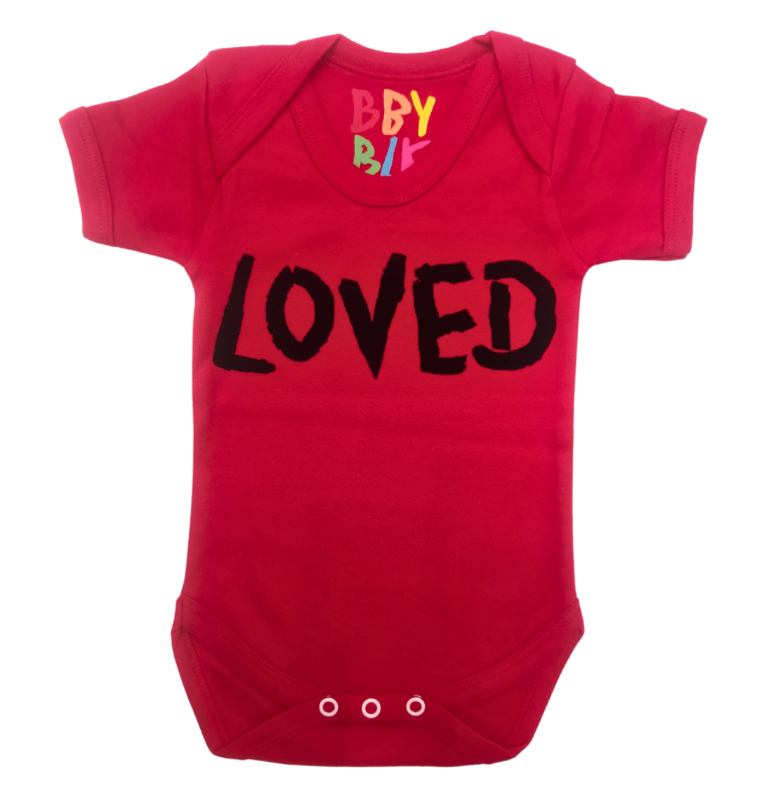 red black loved baby clothing