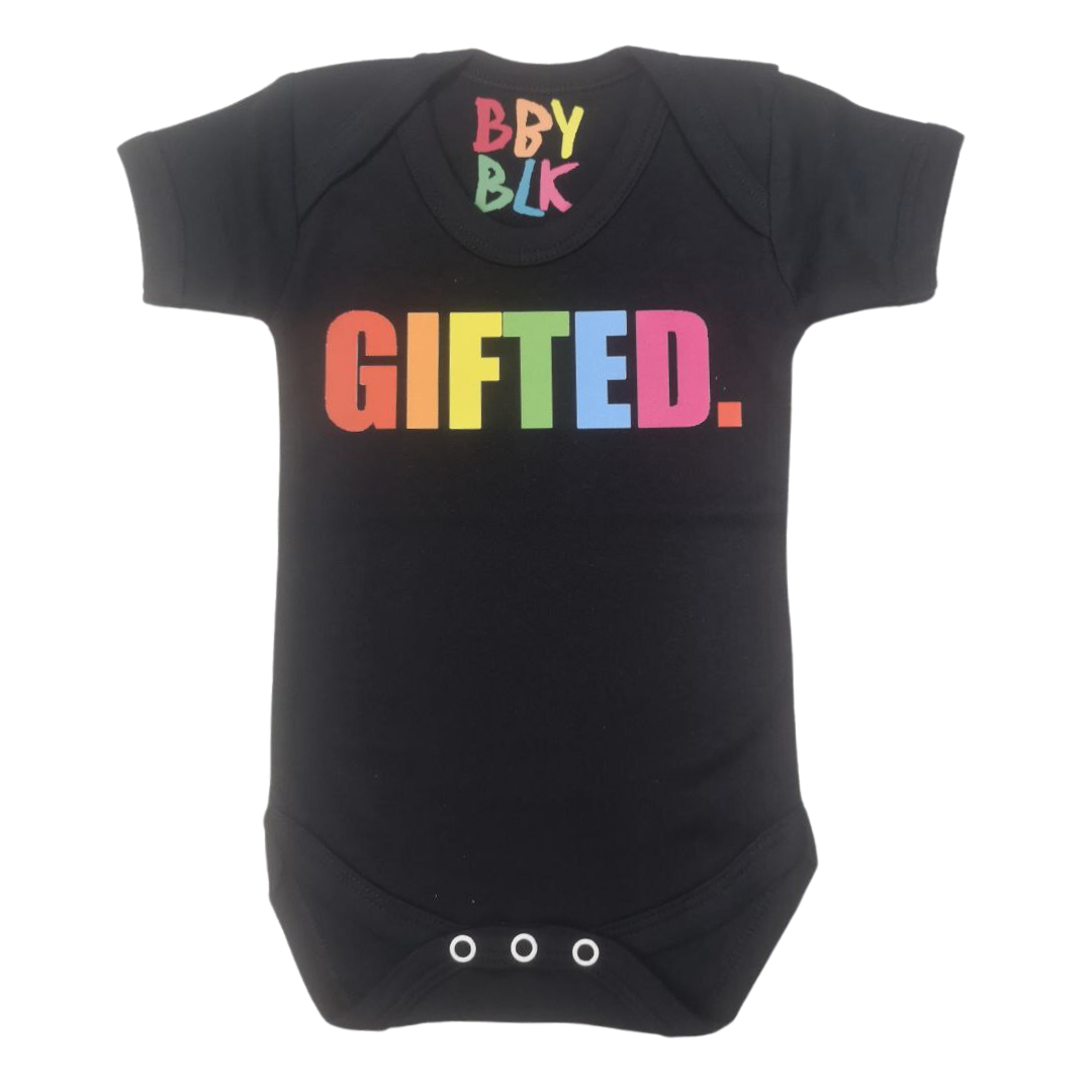 black multicolour baby vest