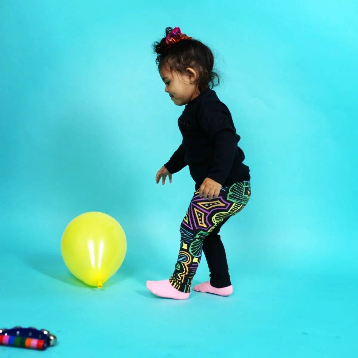 baby black leggings tribal